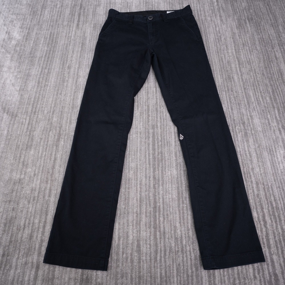 Volcom Chino Pants Mens 30 Black Excellent Modern Fit Frickin Repreve Skate